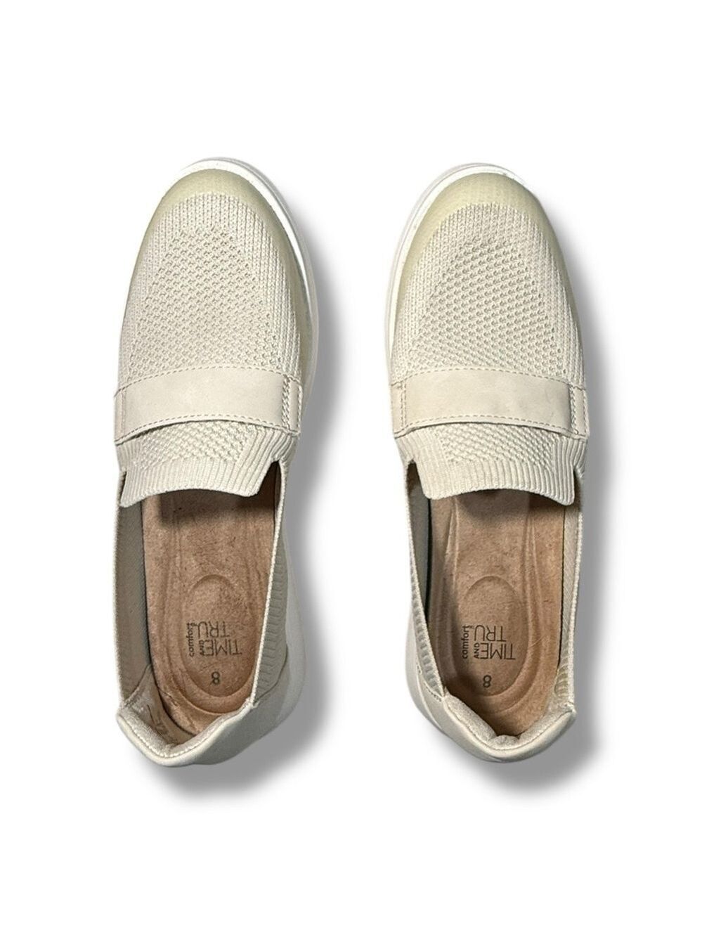 Time and Tru Women's Two-Tone Comfort Loafers Bone Size 8 - Picture 2 of 10